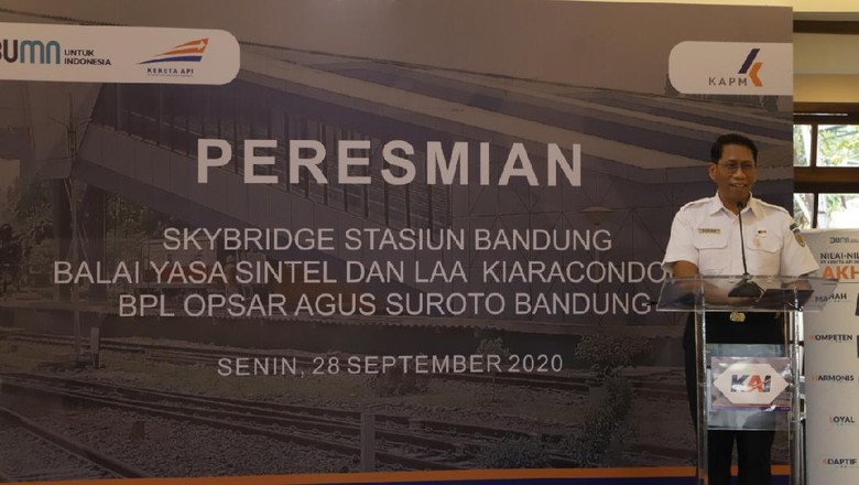 HUT 75 KAI, Skybridge Stasiun Bandung Resmi Beroperasi