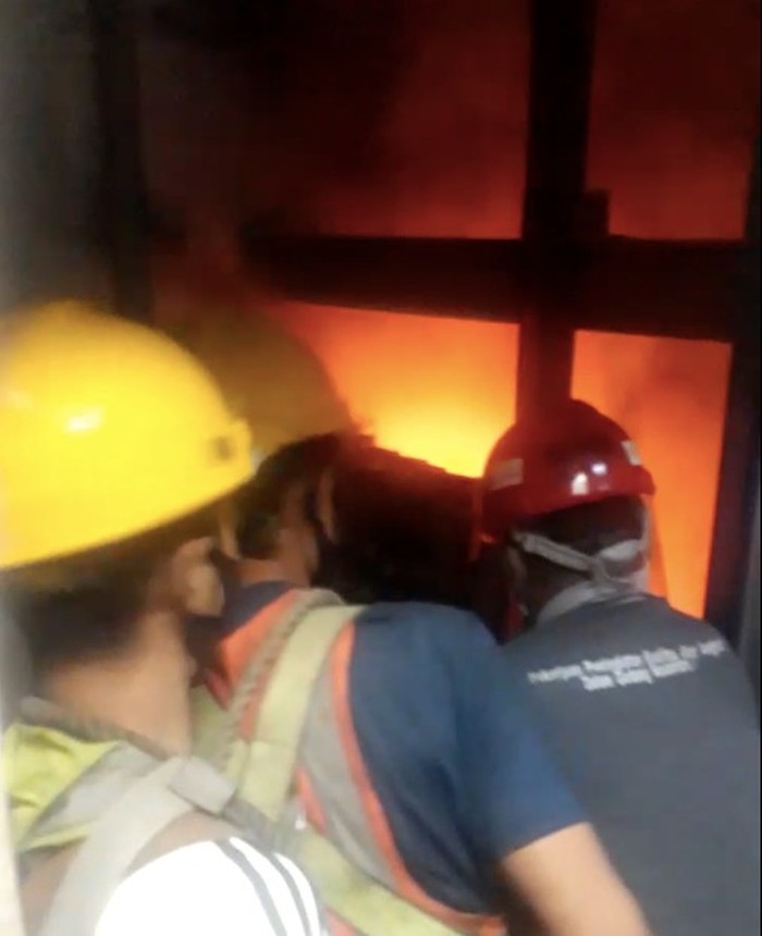 Lift gedung Nusantara 1 DPR sempat terbakar hebat (Dok. Istimewa).