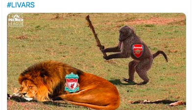 Meme Arsenal Dihajar Liverpool