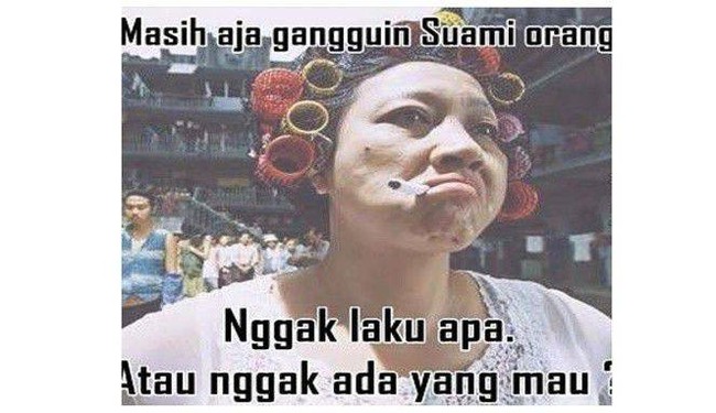 Kalau istrinya seperti ini yakin masih berani gangguin suaminya? Foto: Facebook