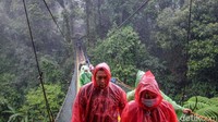 Jembatan Gantung Situ Gunung memiliki panjang 243 meter dan ketinggian 161 meter di atas permukaan tanah. Jembatan Gantung Situ Gunung sendiri merupakan yang terpanjang di Indonesia.