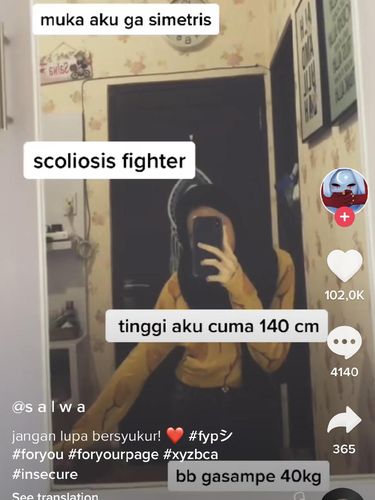 Avirisha Salwa yang mengalami skoliosis