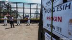 Polisi Ber-APD Amankan Demo Buruh di DPR