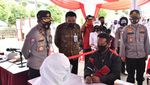 Rapid Test Gratis untuk Opang di Stasiun Cibinong