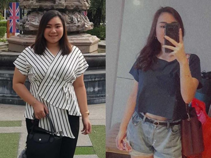 tiktok Devina Elfita Adiwidjaja yang berhasil menurunkan berat badan 22kg