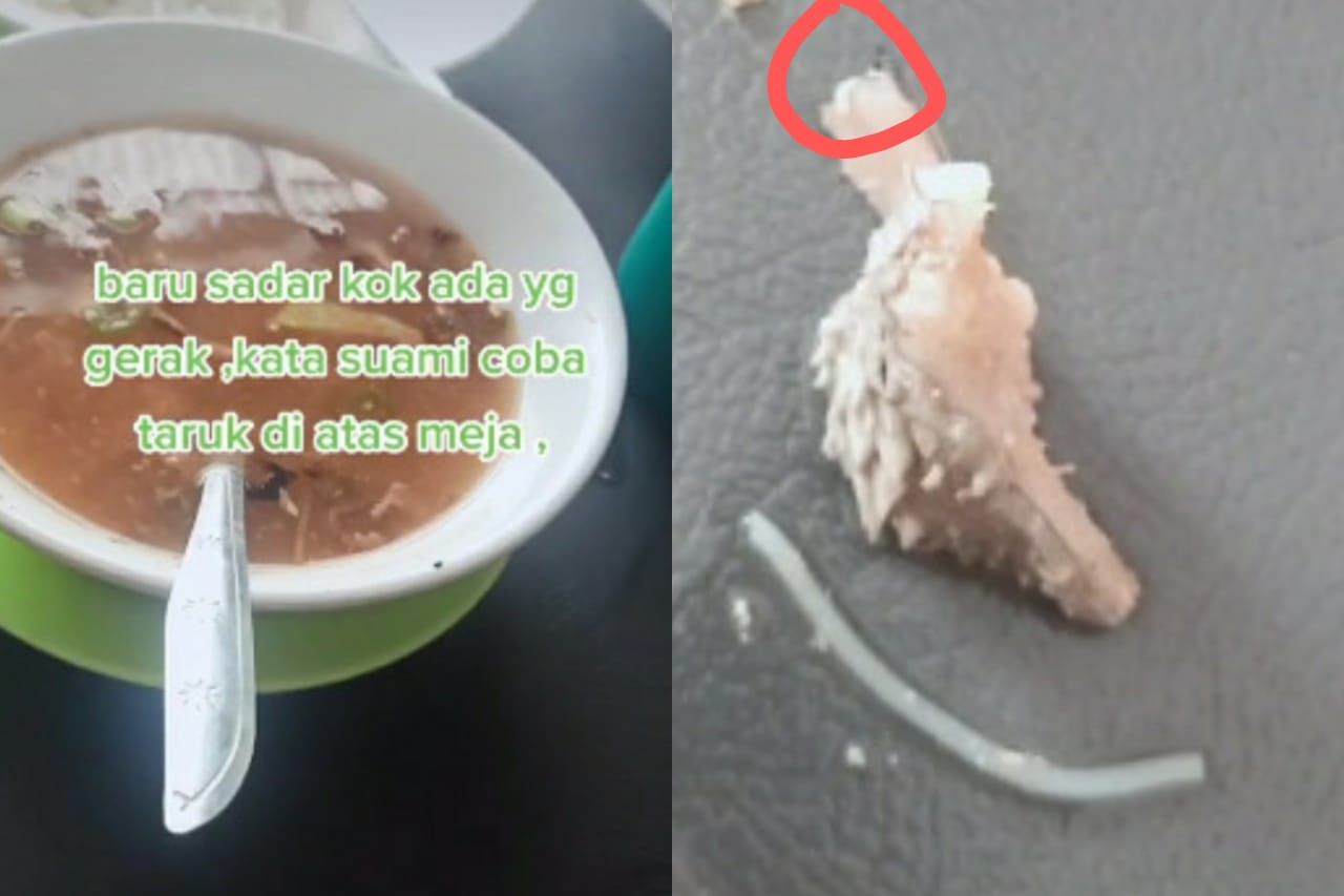 Temukan Ulat di Soto Daging