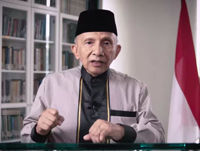 Amien Rais mengumumkan partai barunya, Partai Ummat (Dok. Screenshot YouTube Amien Rais).