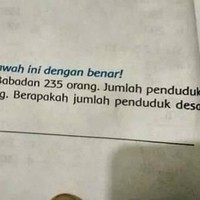 Yang diinfoinnya sih cuma jumlah penduduk di desa Babadan dan Wonosari. Tetapi yang ditanya malah desa yang berbeda. Maksudnya agar murid-muridnya menebak sendiri mungkin ya.. Foto: 1cak.com