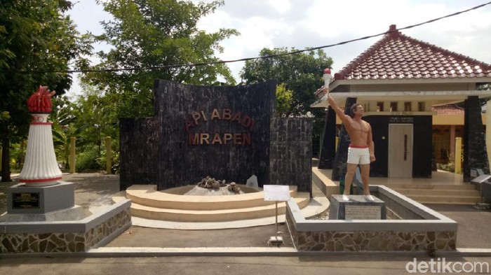 Api abadi Mrapen padam. Kepala Desa Manggarmas Achmad Mufid menyebut api abadi Mrapen itu padam sudah sepekan lalu. Foto diambil Jumat (2/10/2020)