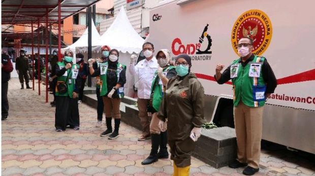 bin lakukan tes swab massal di surabaya