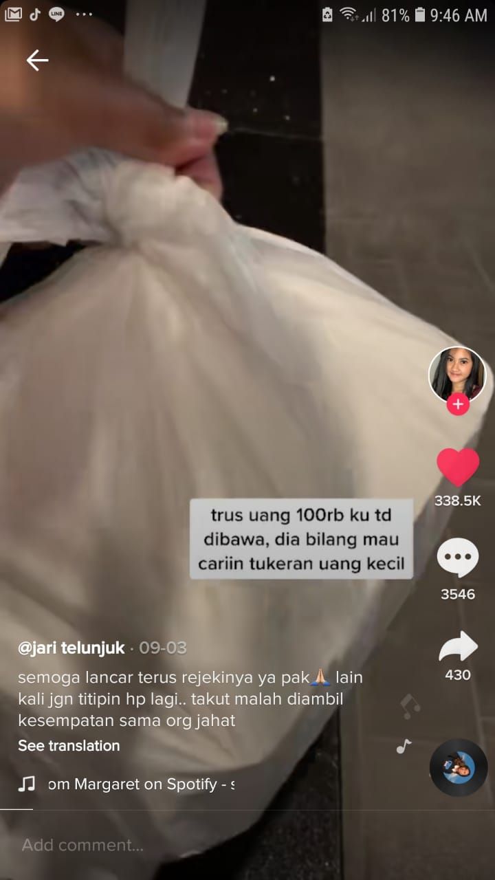 Cerita Netizen Diberi Jaminan HP oleh Ojol Gegara Uang Kembalian