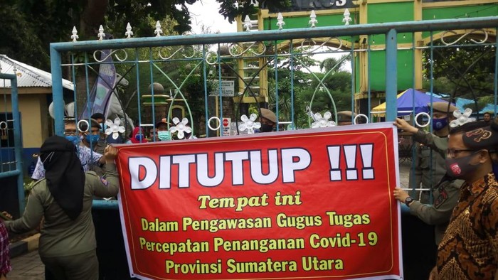 Kolam renang viral ada party saat pandemi di Sumut ditutup (Datuk Haris-detikcom)