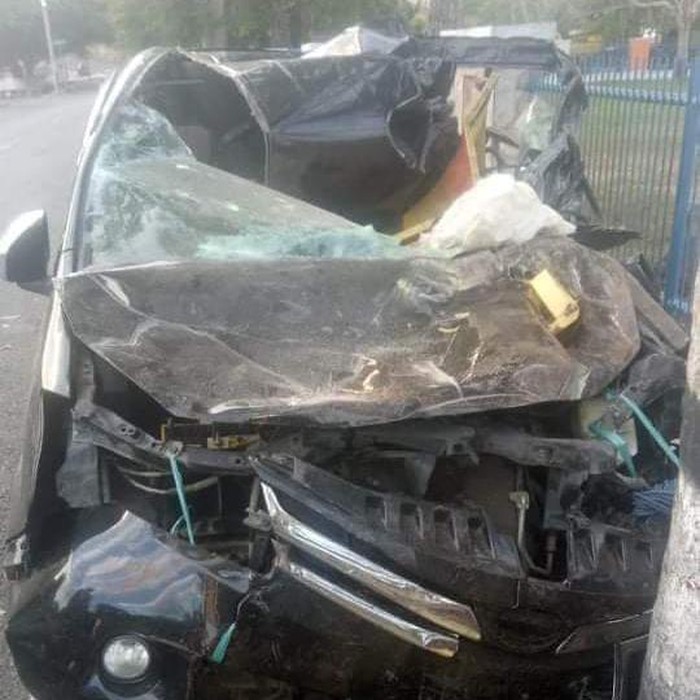 Mobil yang Ditumpangi Kasat Reskrim Polres Mamuju