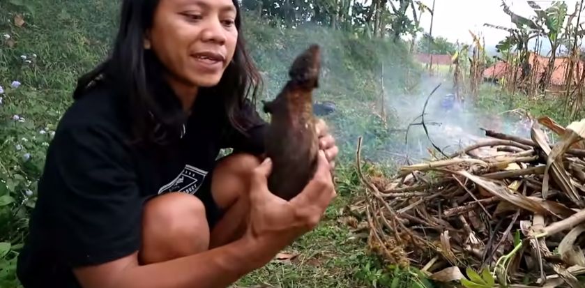 Begini Aksi YouTuber Masak Daging Marmut Bumbu Rempah
