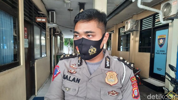 Kanit Laka Polres Slemam Iptu Galan Adid Darmawan di Mapolres Sleman, Sabtu (3/10/2020).