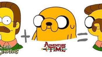 Ned Flanders dari The Simpsons dan Jake dari Adventure Time disatukan menjadi Janders. Foto: Dino Tomic