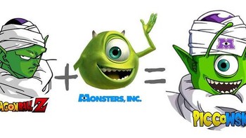 Piccolo dari Dragon Ball Z dan Mike Wazowski dari Monster Inc. dikombinasikan menjadi Piccowski. Foto: Dino Tomic