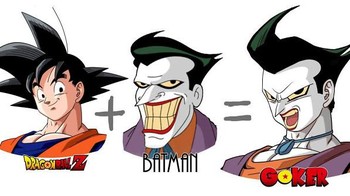 Goku dan Joker bersatu menjadi Goker. Foto: Dino Tomic