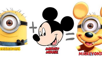 Minions dan Mickey Mouse bergabung menjadi Mickeyons yang sedikit menakutkan. Foto: Dino Tomic