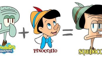 Squidward dan Pinocchio bergabung menjadi Squidocchio. Foto: Dino Tomic