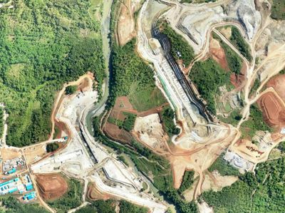 Megahnya Bendungan Penopang Pelabuhan Patimban