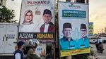 Deretan Spanduk Kampanye Calon Wali Kota Tangsel