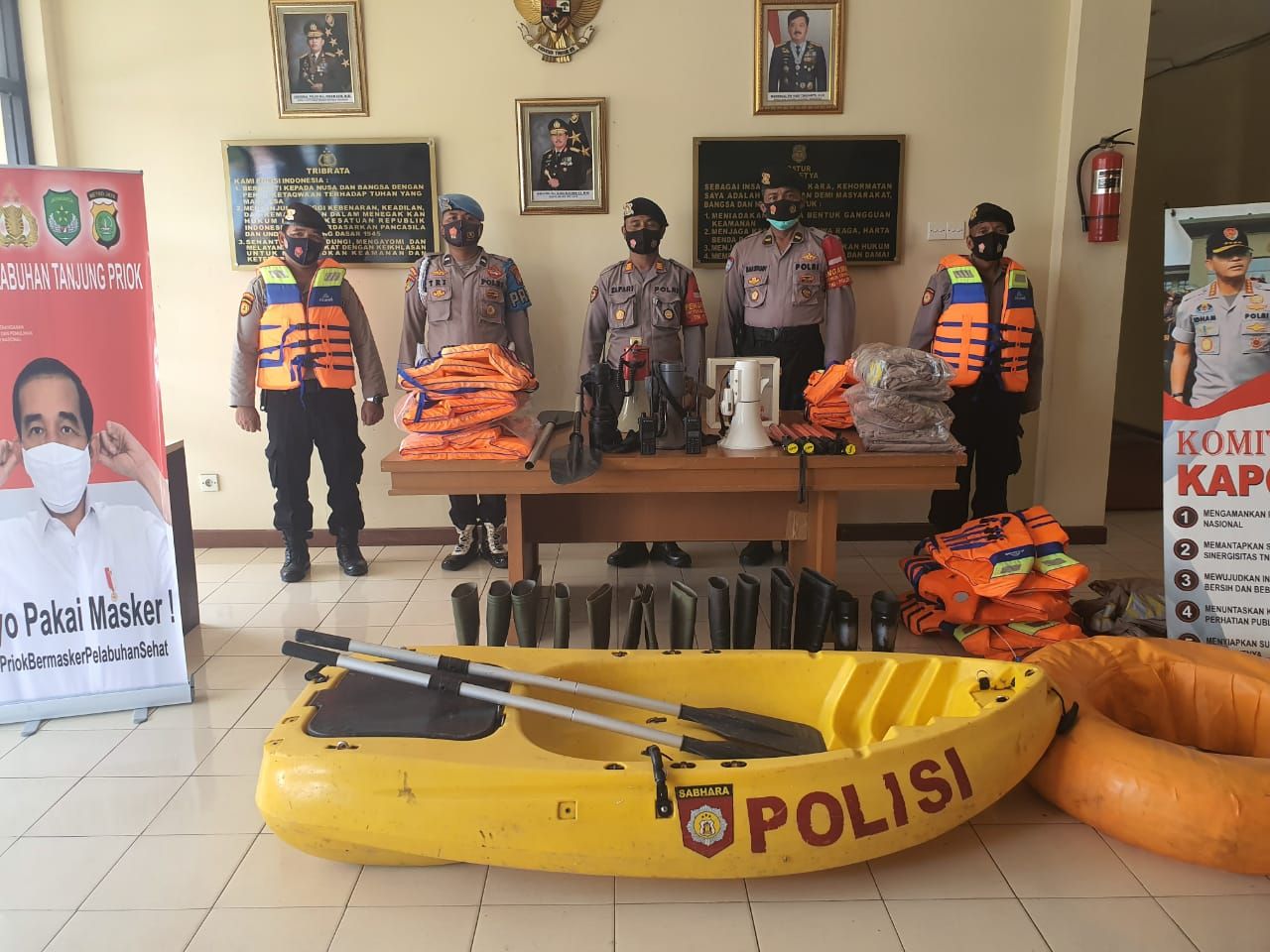 Satgas penanganan banjir jajaran Polres Pelabuhan Tanjung Priok