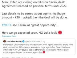 Netizen Pamer Cavani Berseragam Man United