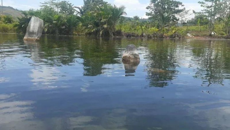 Benda Purbakala Bermunculan Seiring Surutnya Danau Sentani Kemarau telah membuat air di Danau Sentani, Papua surut. Hal ini justru memunculkan benda-benda purbakala di sana.