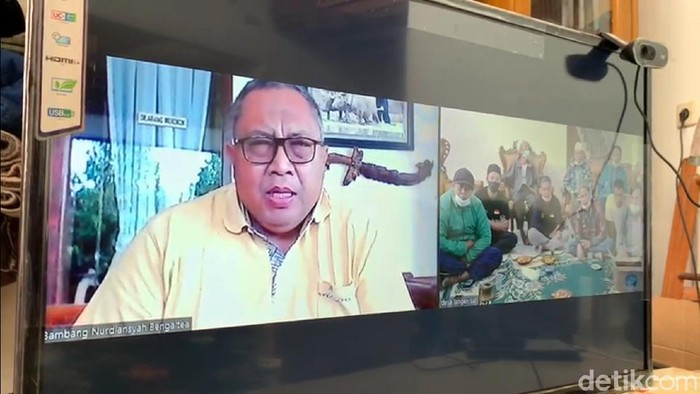 Cabup Petahana Marwan Hamami lakukan kampanye secara virtual.