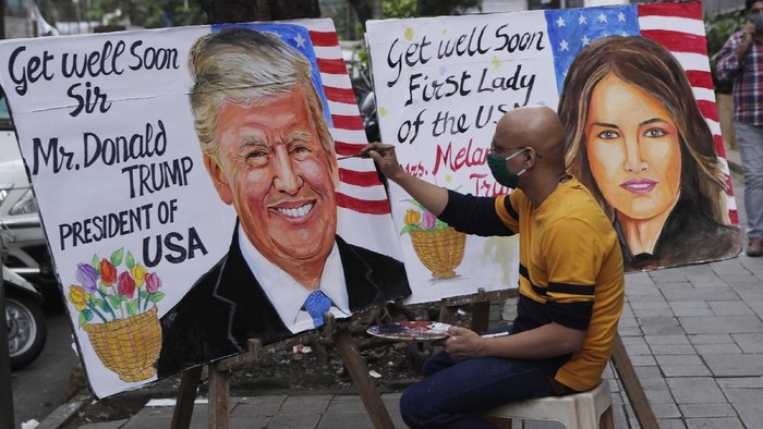 Kabar Presiden AS Donald Trump terinfeksi virus Corona jadi perhatian dunia. Doa dan dukungan untuk kesembuhan Trump dan sang istri terlihat di sejumlah negara.