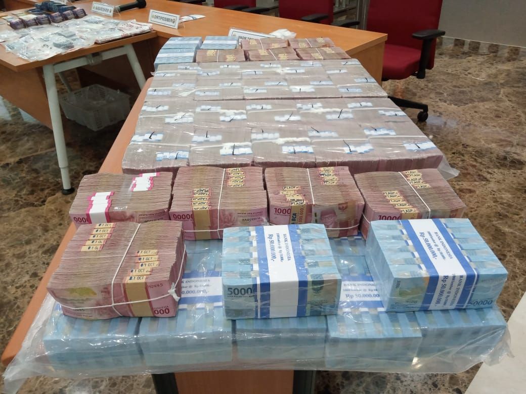 Konferensi pers kasus pembobolan bank yang rugikan Rp 146 M di Mabes Polri
