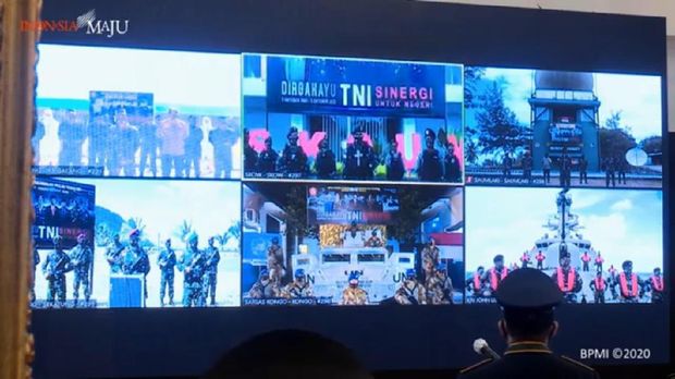 video conference, presiden jokowi, jokowi prabowo, jokowi moeldoko prabowo, panglima tni marsekal hadi tjahjanto, kri john lie