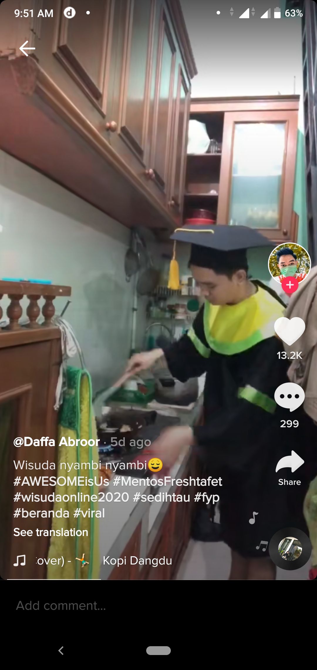 Wisuda Online Sambil Masak Nasi Goreng
