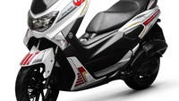 Nmax edisi Star Wars berwarna putih dibuat sebagai penghargaan untuk Rebel Alliance yang terkenal. Pada model ini menggunakan detail X-Wing, yang digunakan oleh Luke Skywalker. Varian warna putih ini juga cenderung elegan, dengan aksen merah yang minimalis. Foto: Yamaha