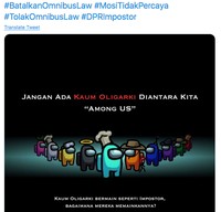 Meme Among Us untuk Protes Omnibus Law