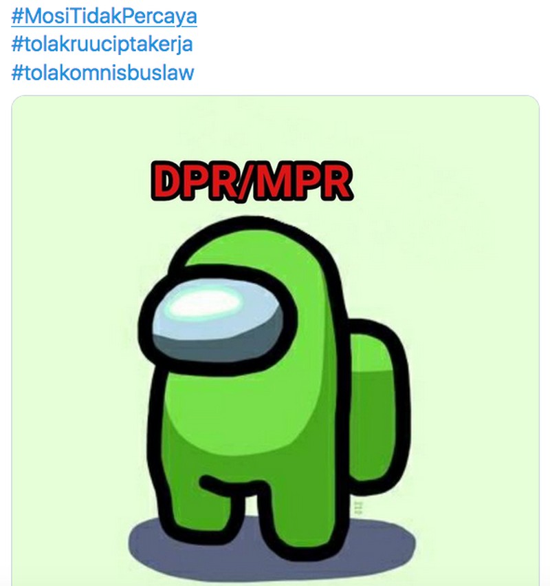 Meme Among Us untuk Protes Omnibus Law