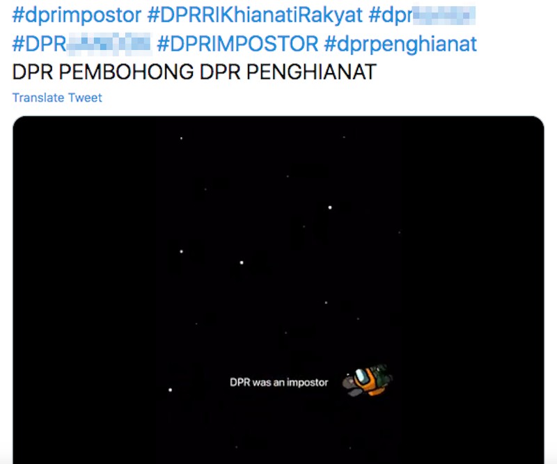 Meme Among Us untuk Protes Omnibus Law
