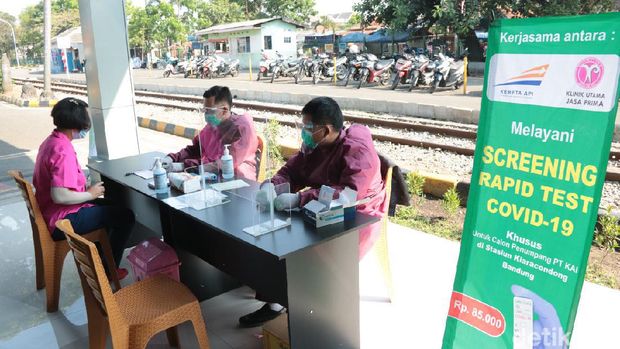 Rapid test di stasiun Kiaracondong