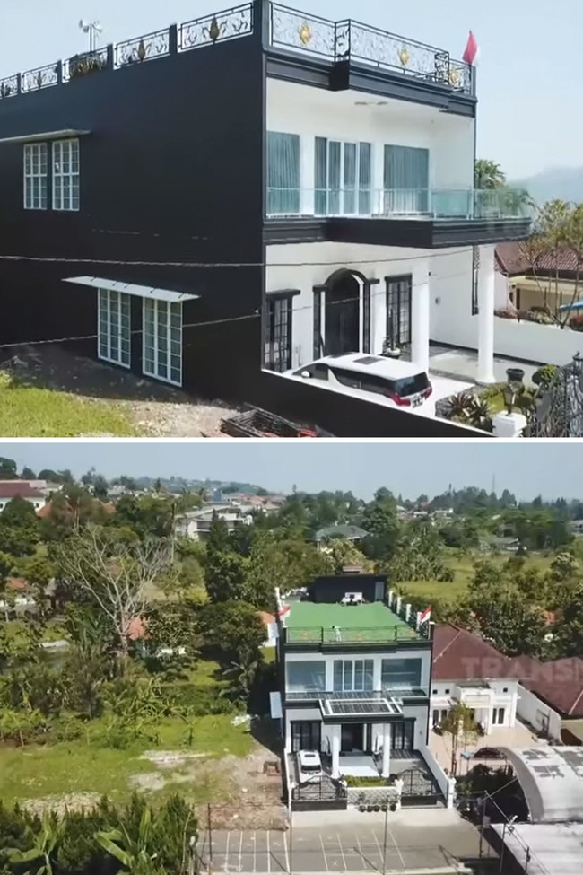 Kartika Putri dan Habib Usman Bin Yahya selesai merenovasi rumahnya di kawasan Puncak, Bogor, pada Agustus 2020. Rumah lama milik sang suami ini bertransformasi jadi bak istana. Foto: Tangkapan layar YouTube/ Trans7 Official