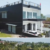 Kartika Putri dan Habib Usman Bin Yahya selesai merenovasi rumahnya di kawasan Puncak, Bogor, pada Agustus 2020. Rumah lama milik sang suami ini bertransformasi jadi bak istana. Foto: Tangkapan layar YouTube/ Trans7 Official