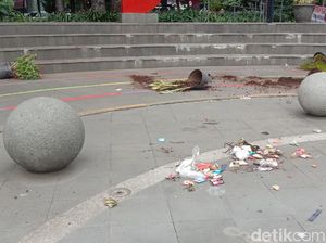 Fasilitas Taman Cikapayang Dago Diduga Dirusak Oknum Pendemo