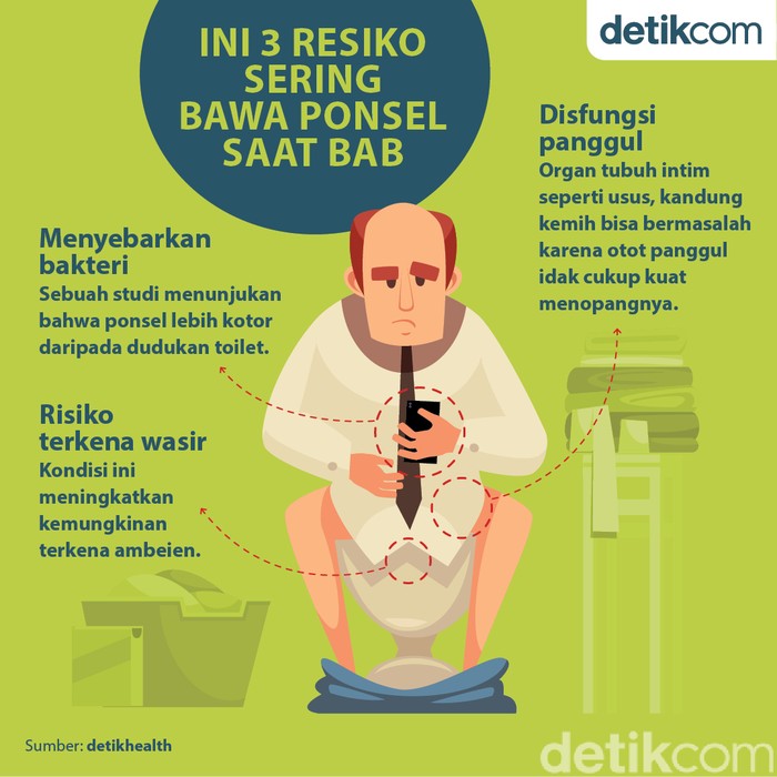 3 Alasan Tak Perlu Bawa Ponsel Saat BAB, Risiko Tanggung Sendiri!