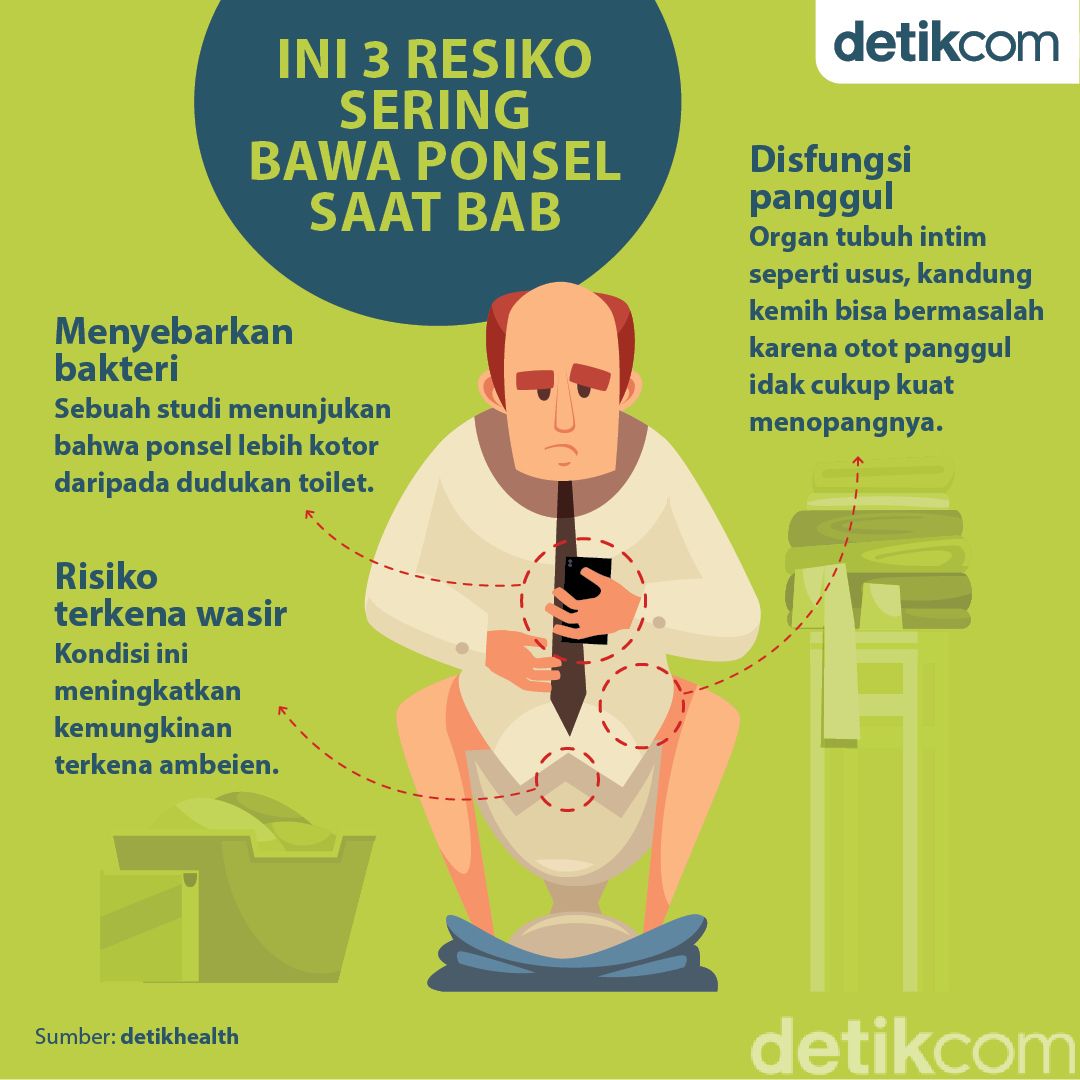 3 Alasan Tak Perlu Bawa Ponsel Saat BAB, Risiko Tanggung Sendiri!