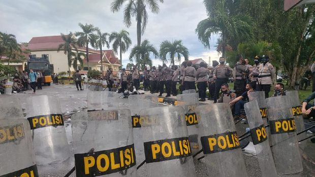 Demo mahasiswa di Riau (Chaidir-detikcom)