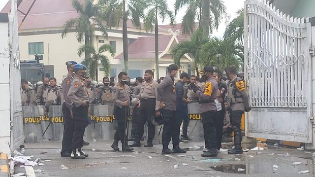 Demo mahasiswa di Riau (Chaidir-detikcom)