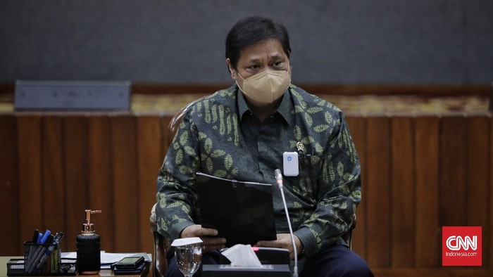 Menko Perekonomian Airlangga Hartarto. Jakarta, Rabu, 7 Oktober 2020.CNNIndonesia/Adh Wicaksomo