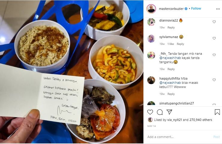 Gaya Kuliner Najwa Shihab