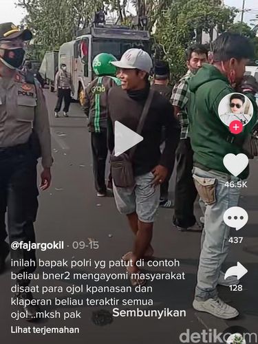 polisi traktir pengendara ojek online (ojol)
