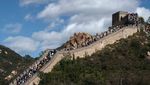 Tembok Besar China Penuh Wisatawan Saat Libur Nasional